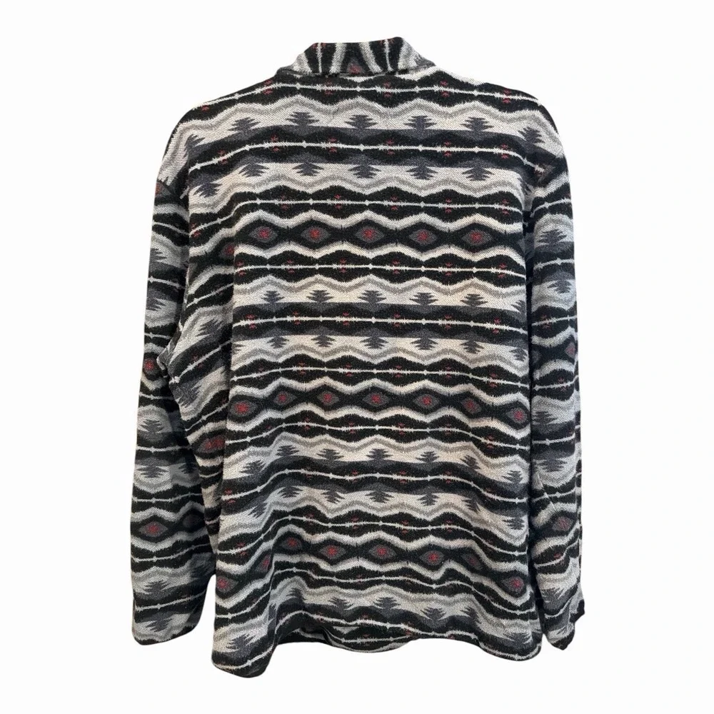 Rafter C Southwestern Aztec Quarter Zip Pullover Fleece‎ Jacket Medium